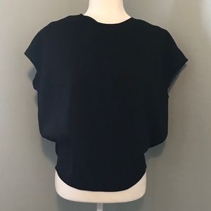 Cap sleeve black top by MM La Fleur size medium